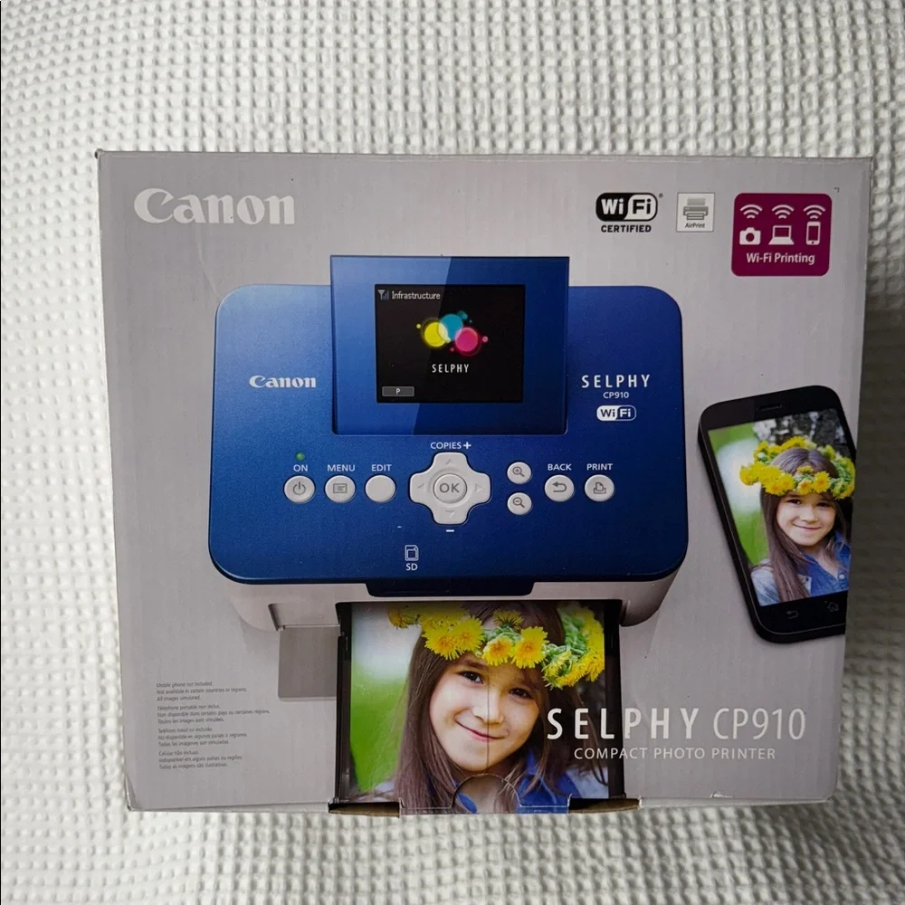 NIB - Canon Selphy CP910 Blue Wi-Fi Photo Printer
